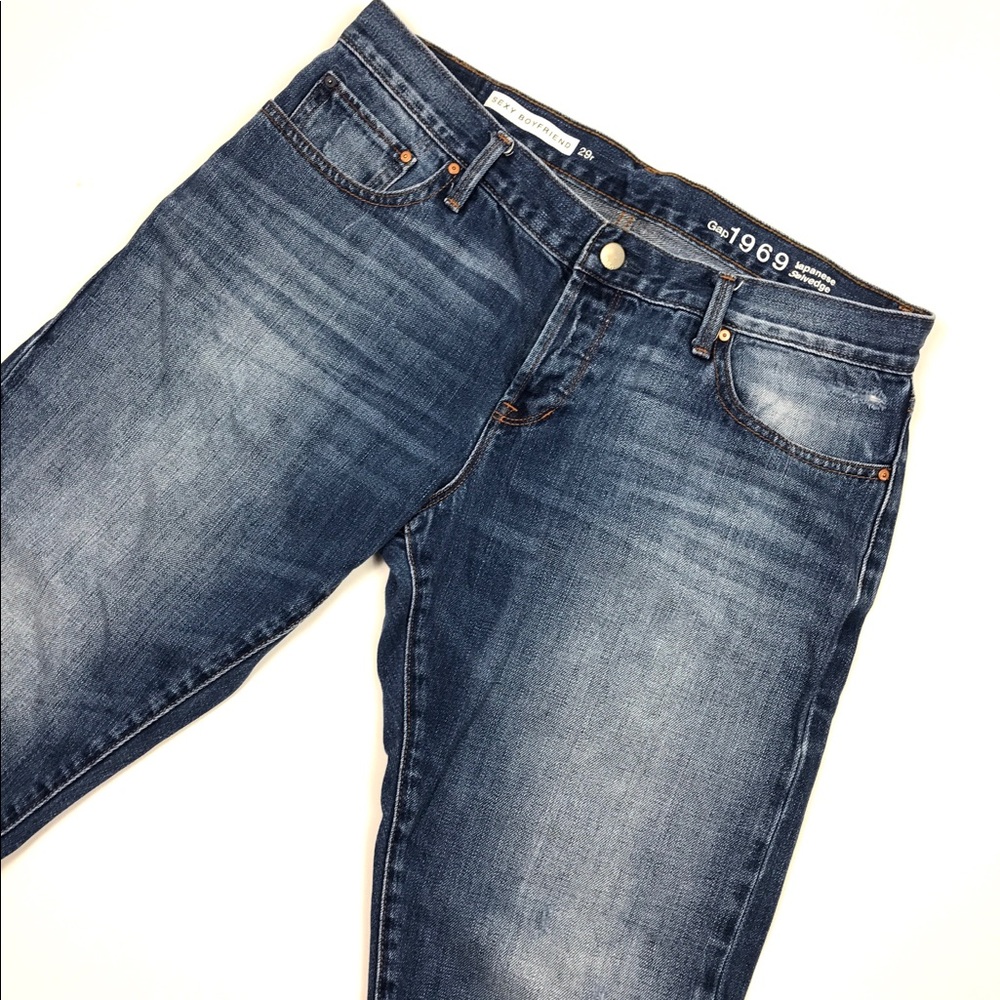 GAP Japanese Selvedge Denim Sexy Boyfriend Sz 29R